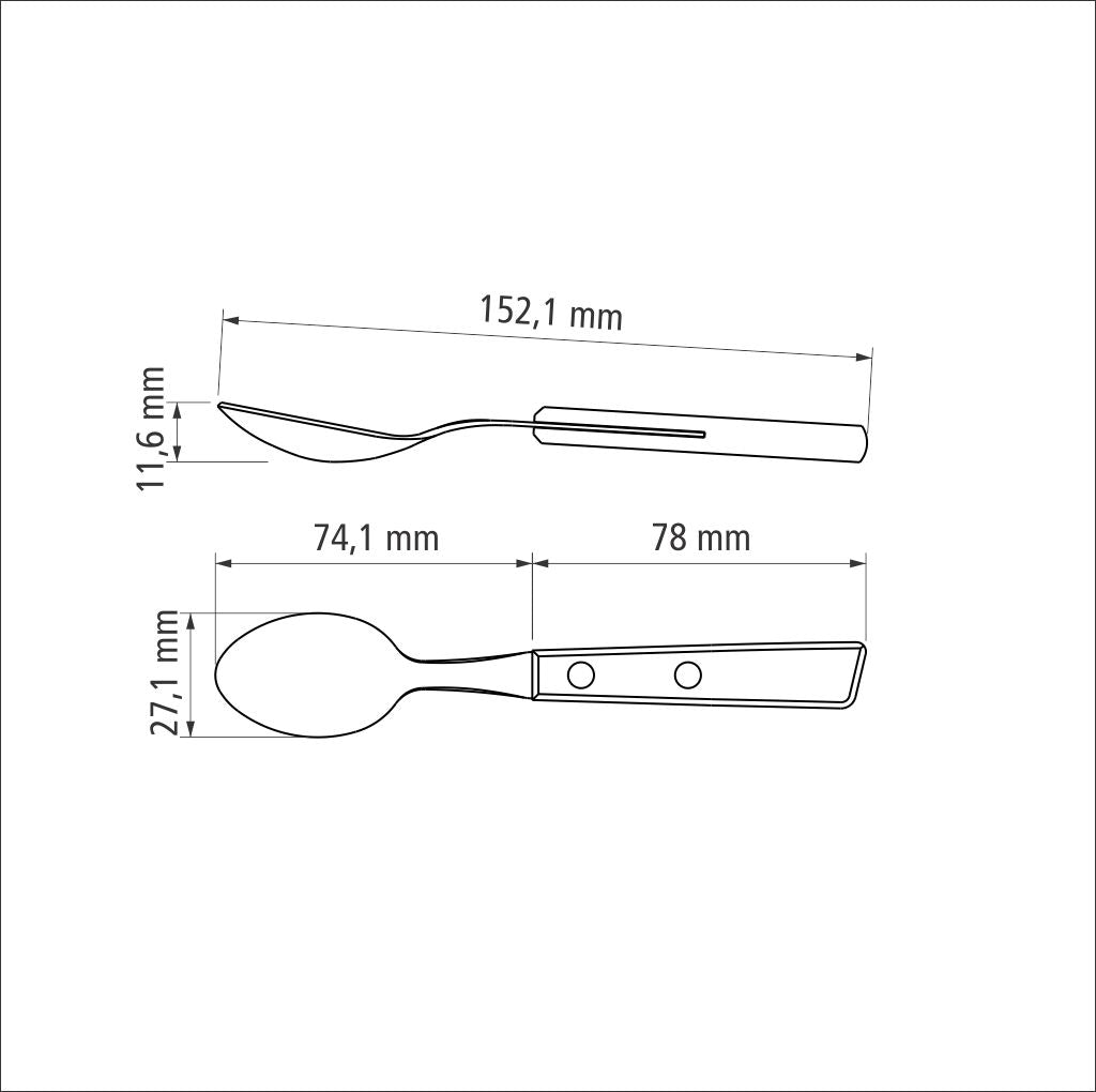 Tramontina Tradicional 3-Piece Set of Tea Spoons -22207/300