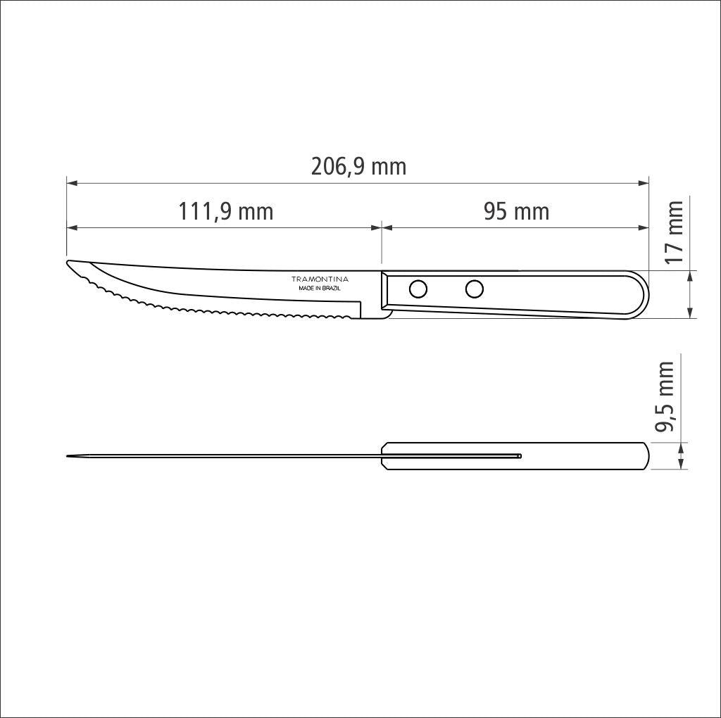 Tramontina Steak Knife 3pcs Set - 22300/305