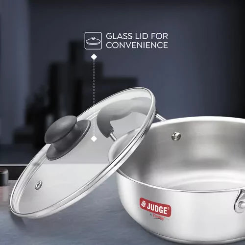 Judge Classic SS Kadai With Glass Lid 24cm- 37271