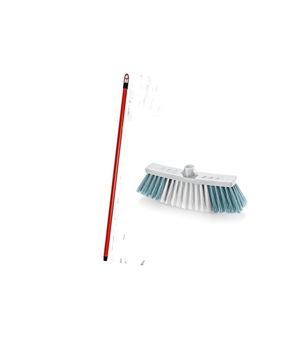Maxi Floor Brush with red stick 260x50x105mm-TP-507+TP-610