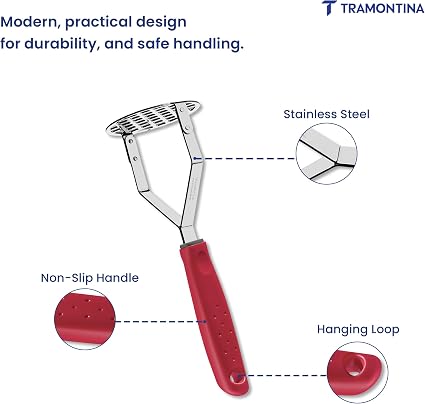 Potato Masher Utilita Red Handle- 25655/170