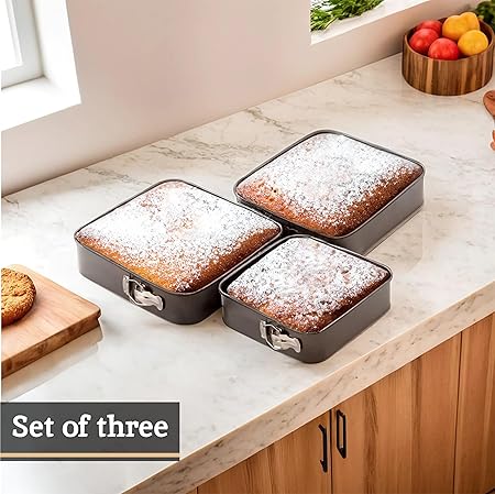 Square Cakeware 3s 20cm,22cm&24cm-3PCQ