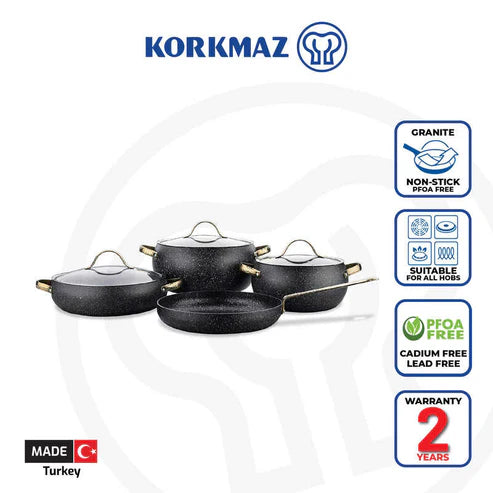 Korkmaz Berilla 7pcs Cookware Set - A2610