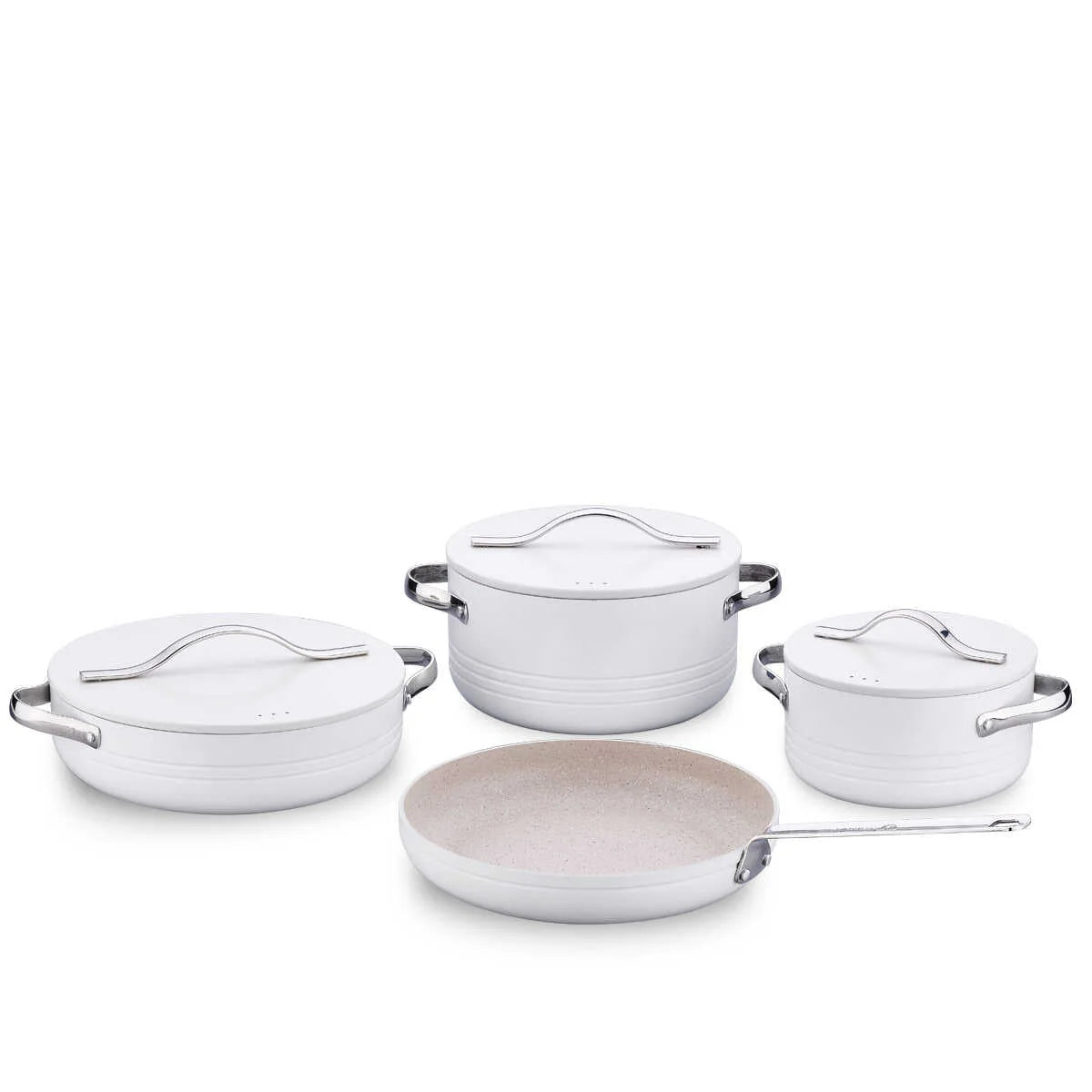 Korkmaz Linea Plus 7pcs Cookware Set (Vanilla) - A2620-1