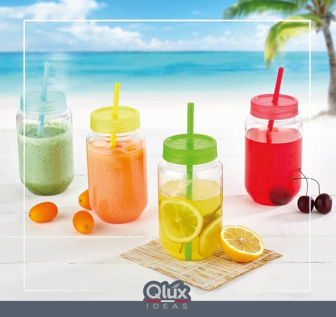 Spring Jar with Straw 370ml - C-00162