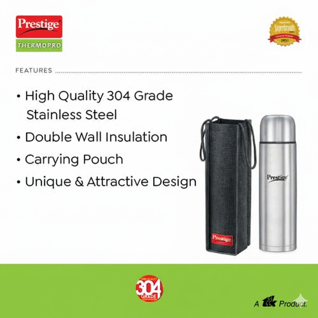 Prestige Thermopro Stainless Steel Flask PFSL 500ml - 42851