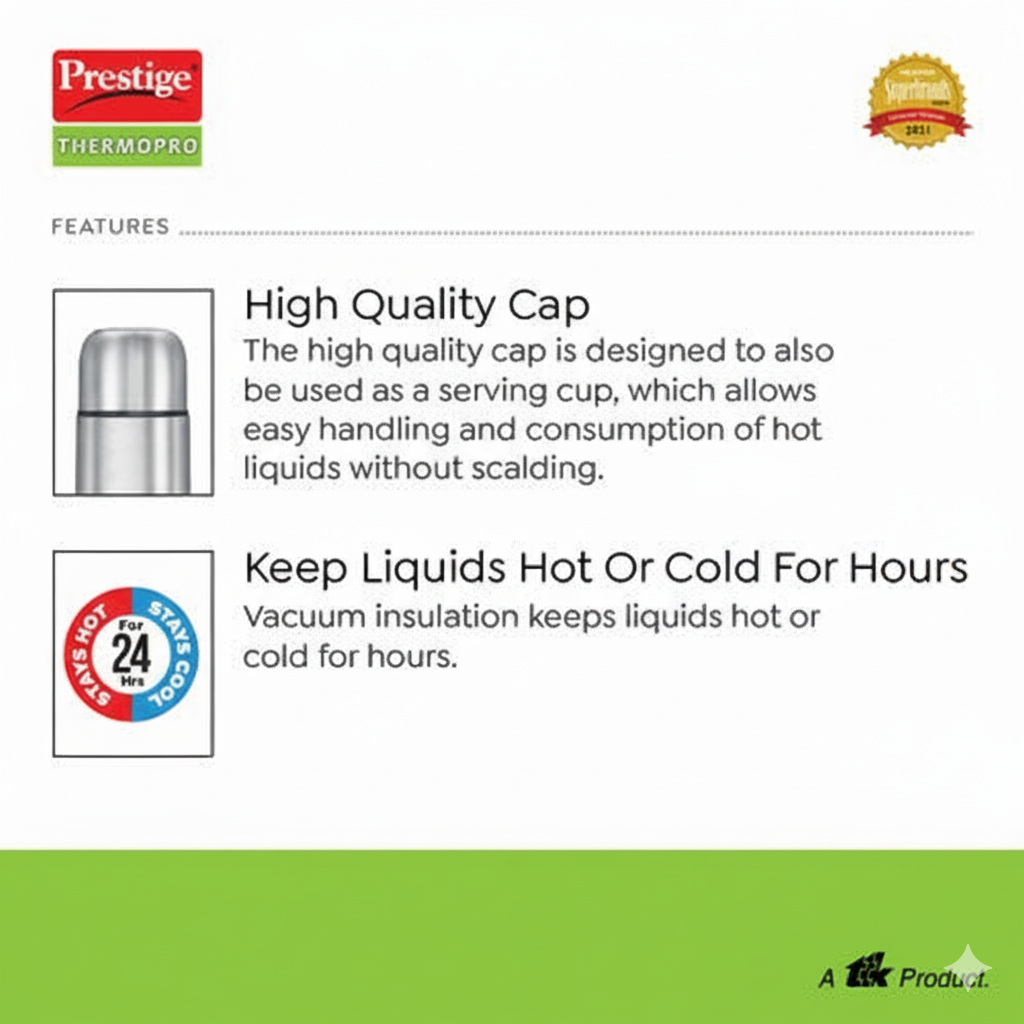 Prestige Thermopro Stainless Steel Flask PFSL 500ml - 42851
