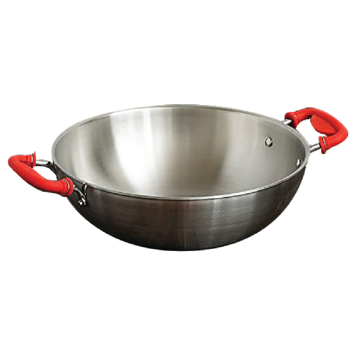 Stainless Steel Kadai With Silicon Handle - 19x6.5cm - KIB-11