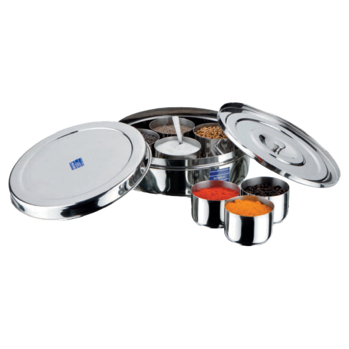 Stainless Steel Spice Storage Container With Inner Cover - 18.5x6cm - MD C 11 0.5