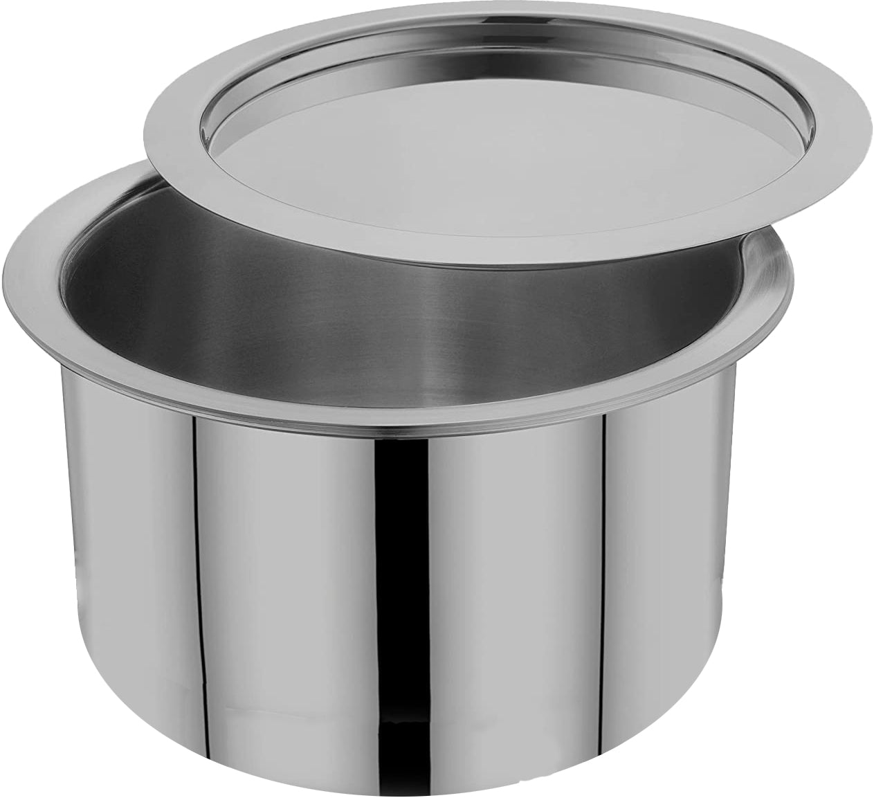 Stainless Steel Cooking Pot Round 18G HQ With Lid 22 - 30.5x18.5cm - TRB-18PC (TRP-22)