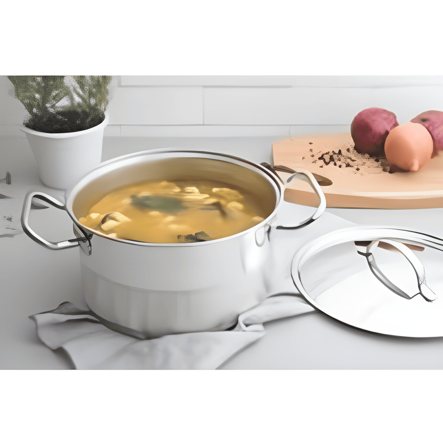 Tramontina Professional 16 cm 1.8 L stainless steel deep casserole dish with flat lid-62624/160