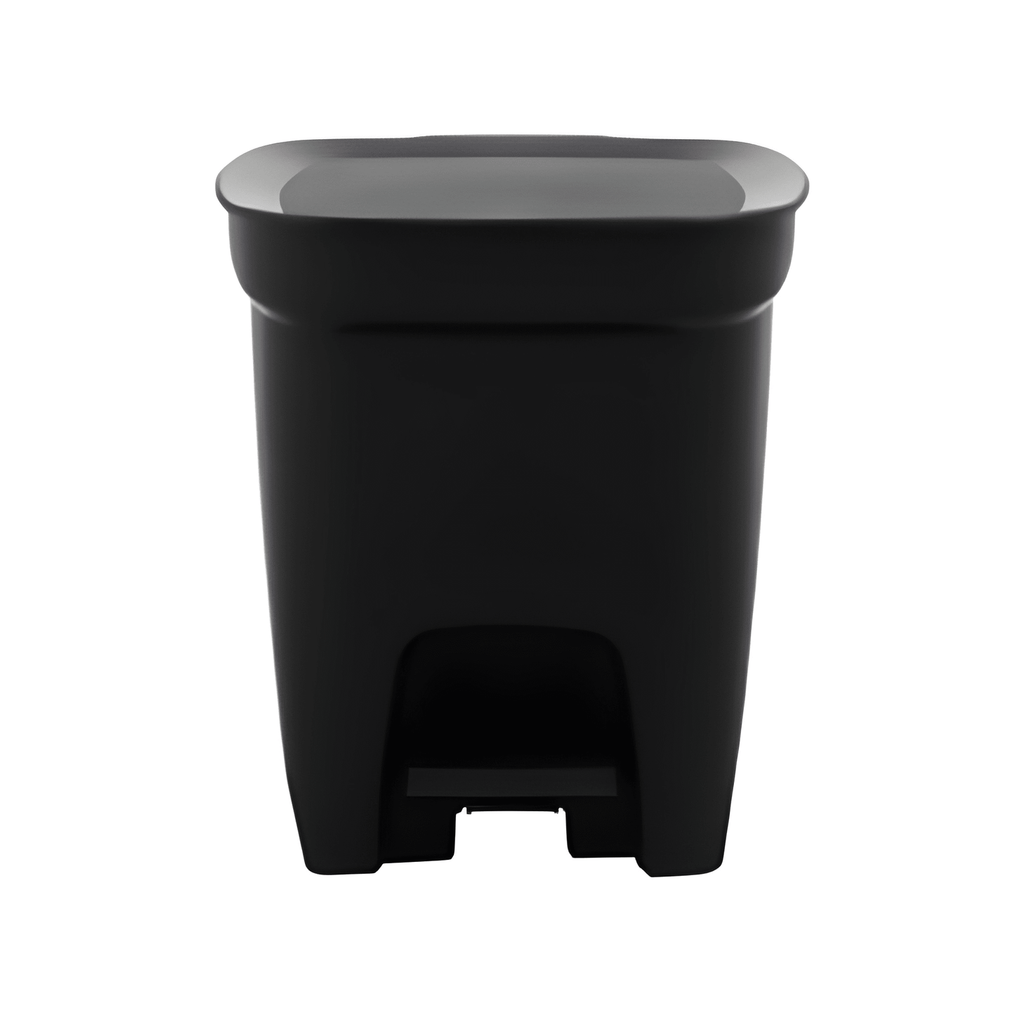Tramontina Compact 7-Liter Trash Bin with Pedal in Black Polypropylene with Galvanized Steel Rod-92851/009