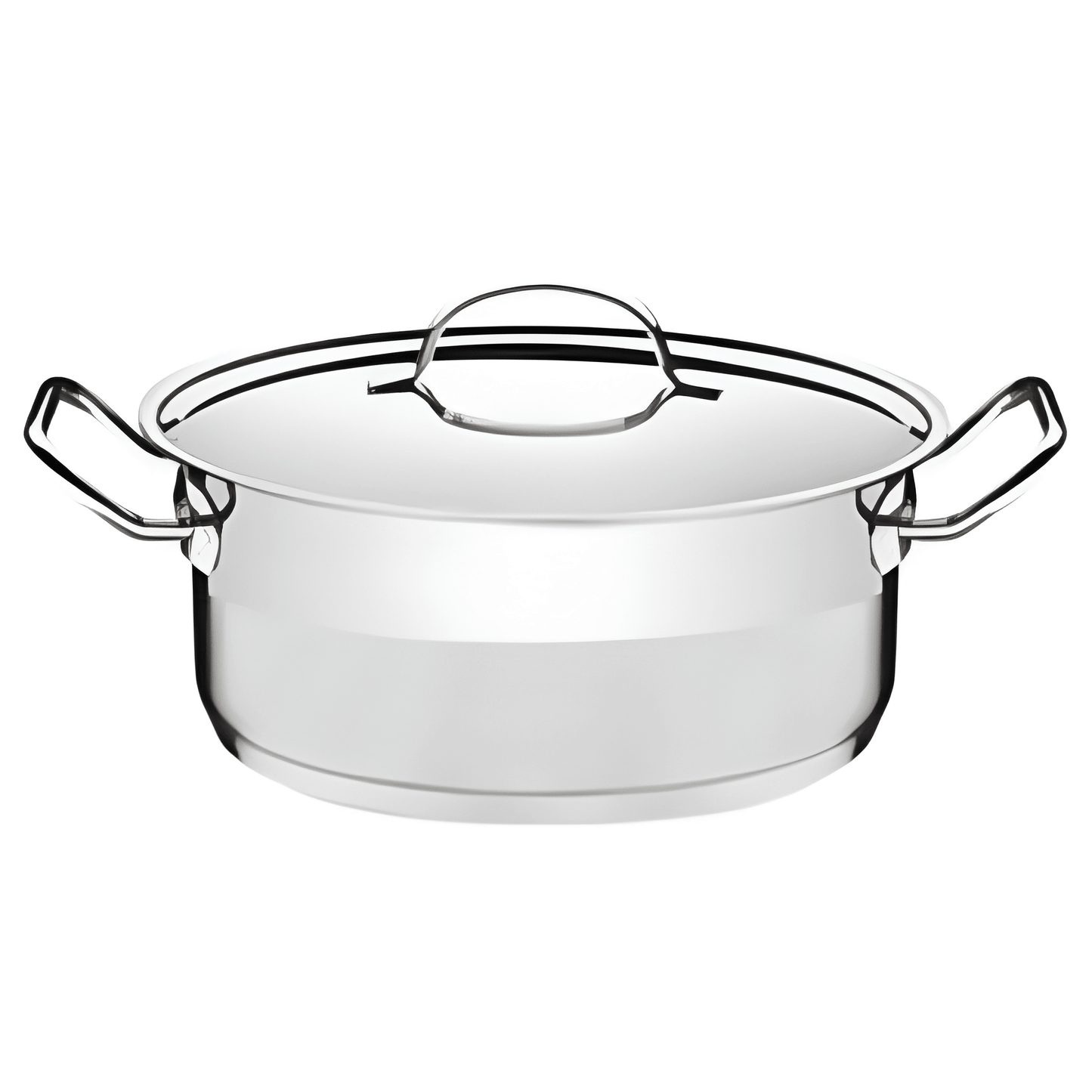 Tramontina Professional 30 cm 8.9 L stainless steel shallow casserole dish with flat lid-62623/300