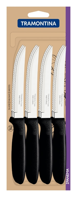 Tramontina Ipanema stainless steel steak knife set 12 pc set-23360/905