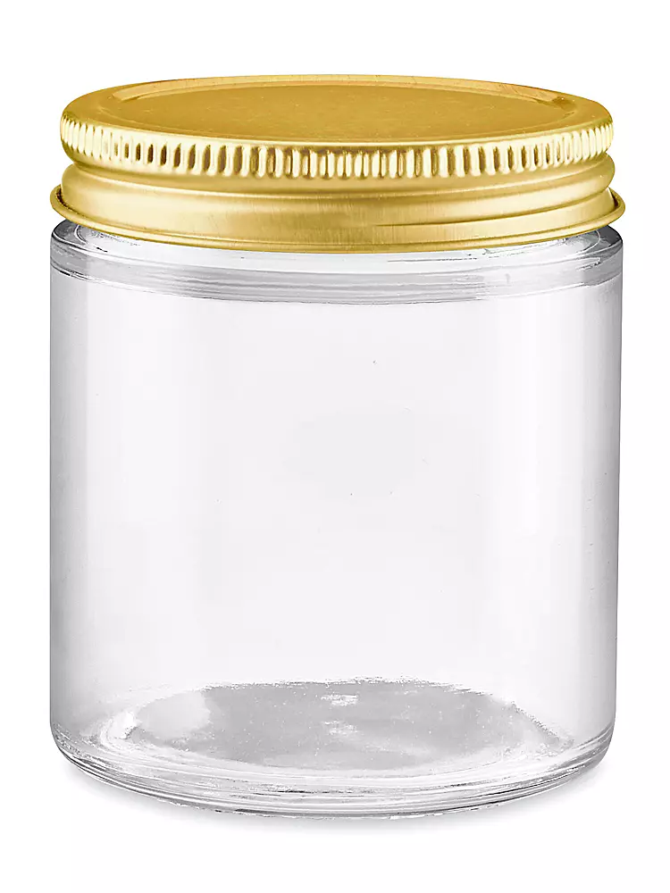 GLASS JAR WITH GOLD LID 500ML-447-500