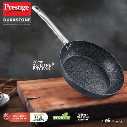 Prestige Durastone Hard Anodised 6 Layer Non-Stick Fry Pan 28cm, 37575