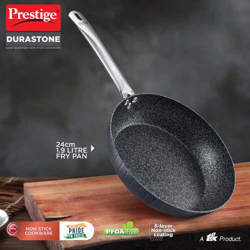 Prestige Durastone Hard Anodised 6 Layer Non-Stick Fry Pan 24cm, 37574