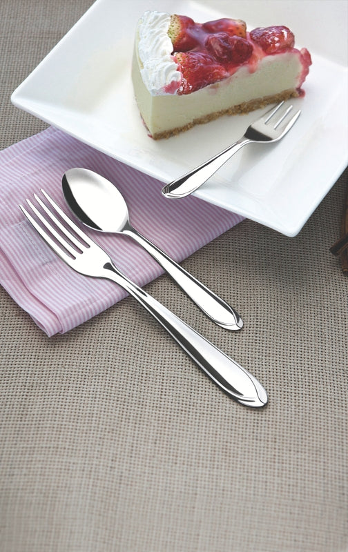 Tramontina Laguna stainless steel flatware set with steak knives, mirror finish 16 pc set-66906/420