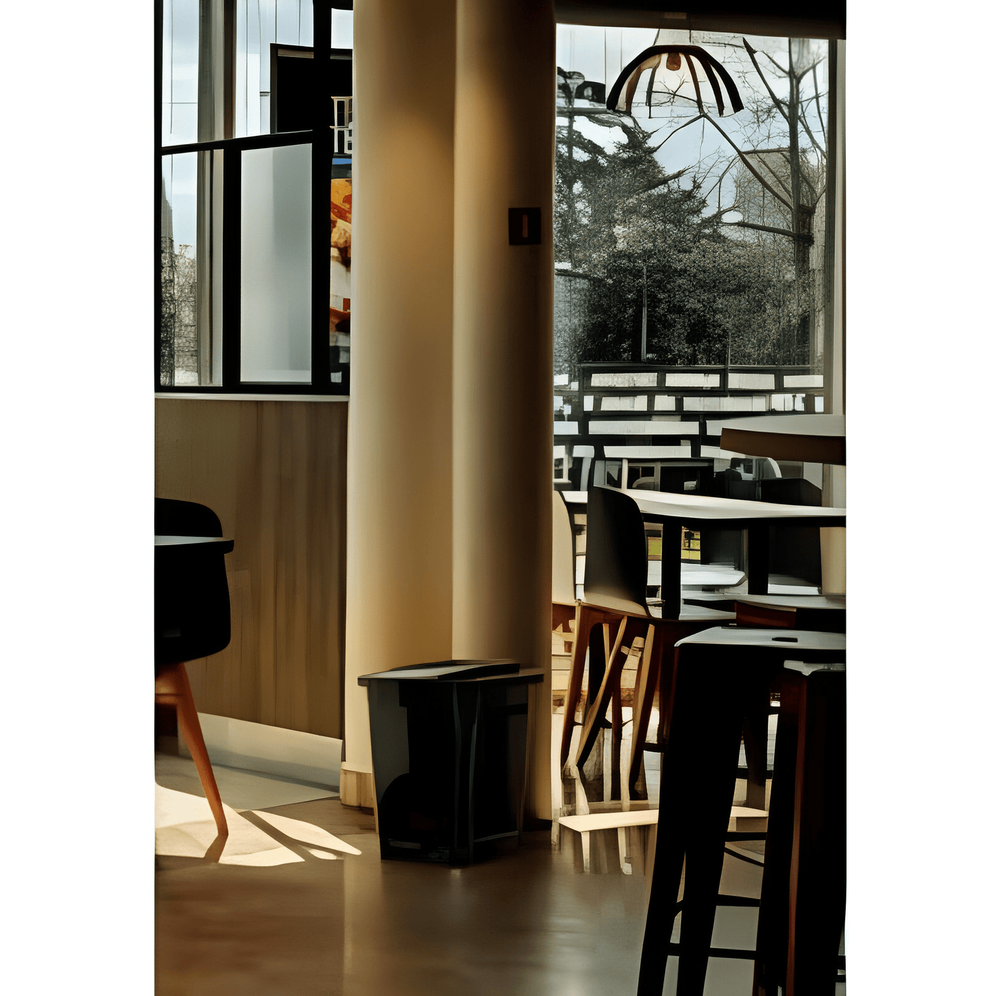 Tramontina T-Force 25-L Black Polypropylene Trash Bin-92812/009