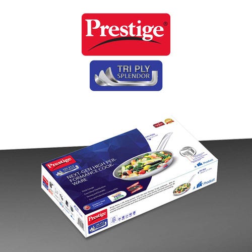 Prestige 26cm/2.3L Tri-Ply Stainless Steel Splendor Fry Pan-37415