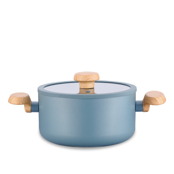 Korkmaz Mia Sera Minta Casserole with Glass Lid 24x12cm- 5L- A3833