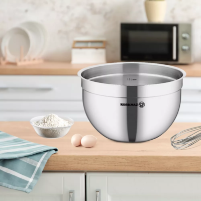Korkmaz Proline Gastro Mixing Bowl (Satin) 20x13cm-9.5L-A2776