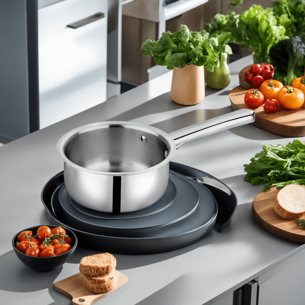 Stainless Steel Triply Sauce Pan - 18x9.5cm - TSP-18