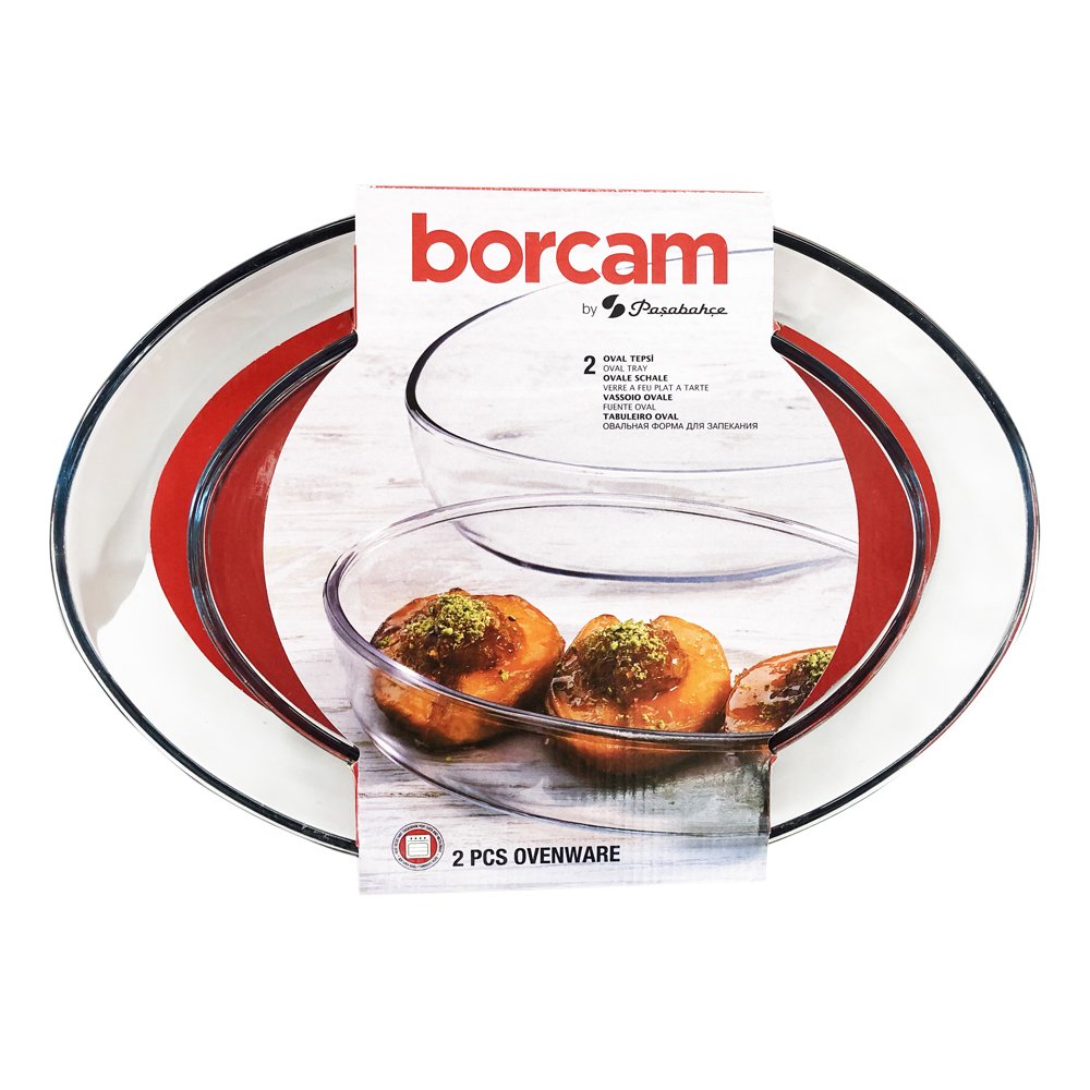 Pasabahce Borcam Oval Casserole 2 Piece Set - 159033