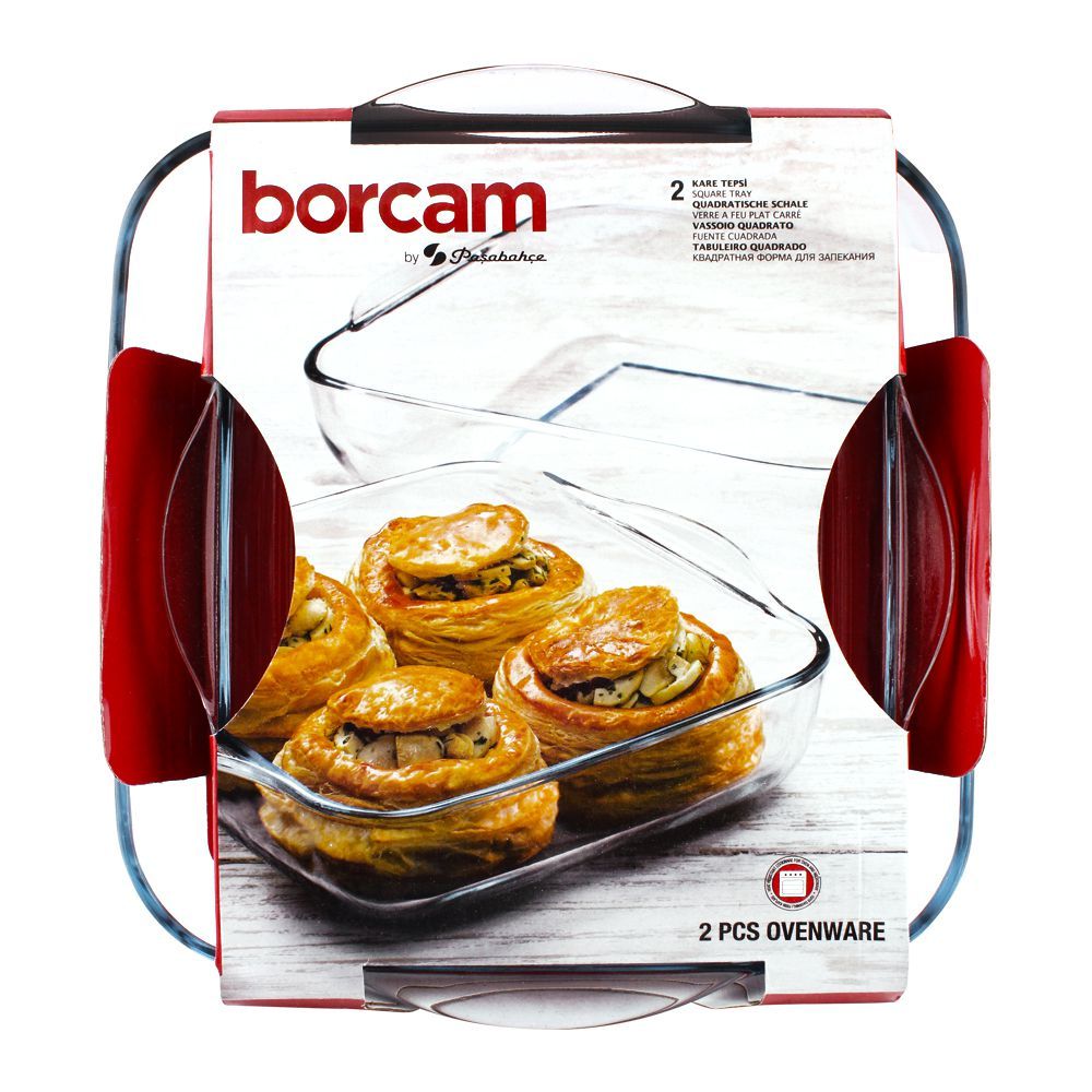 Pasabahce Borcam Square Casserole 2 Piece Set - 159028