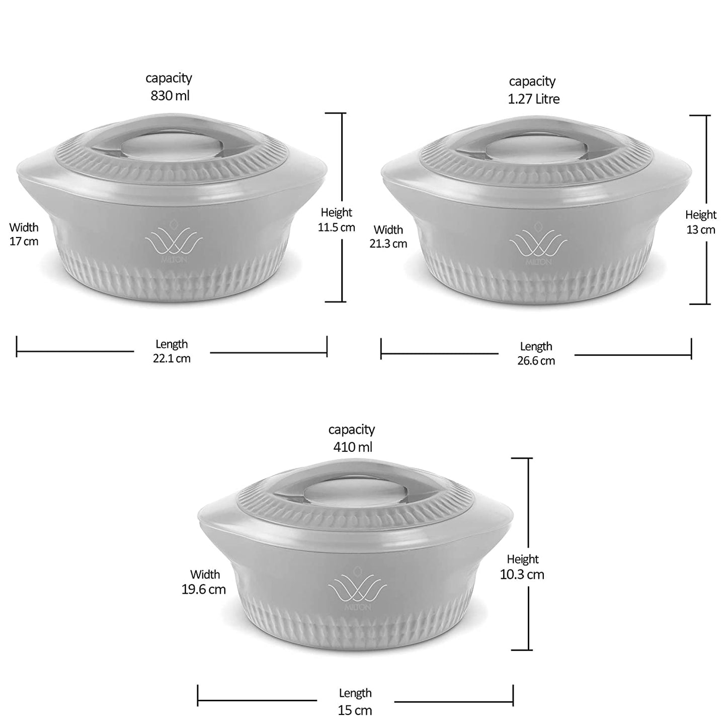 Milton HP Royale 3pcs Regular Set (1000/1500/2500) = ALMI1730