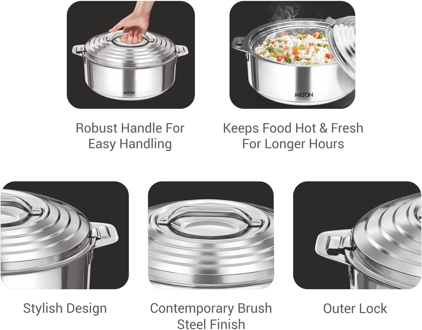 Milton Imperial Stainless Steel Hotpot 5000 ML - ALIMHP5000