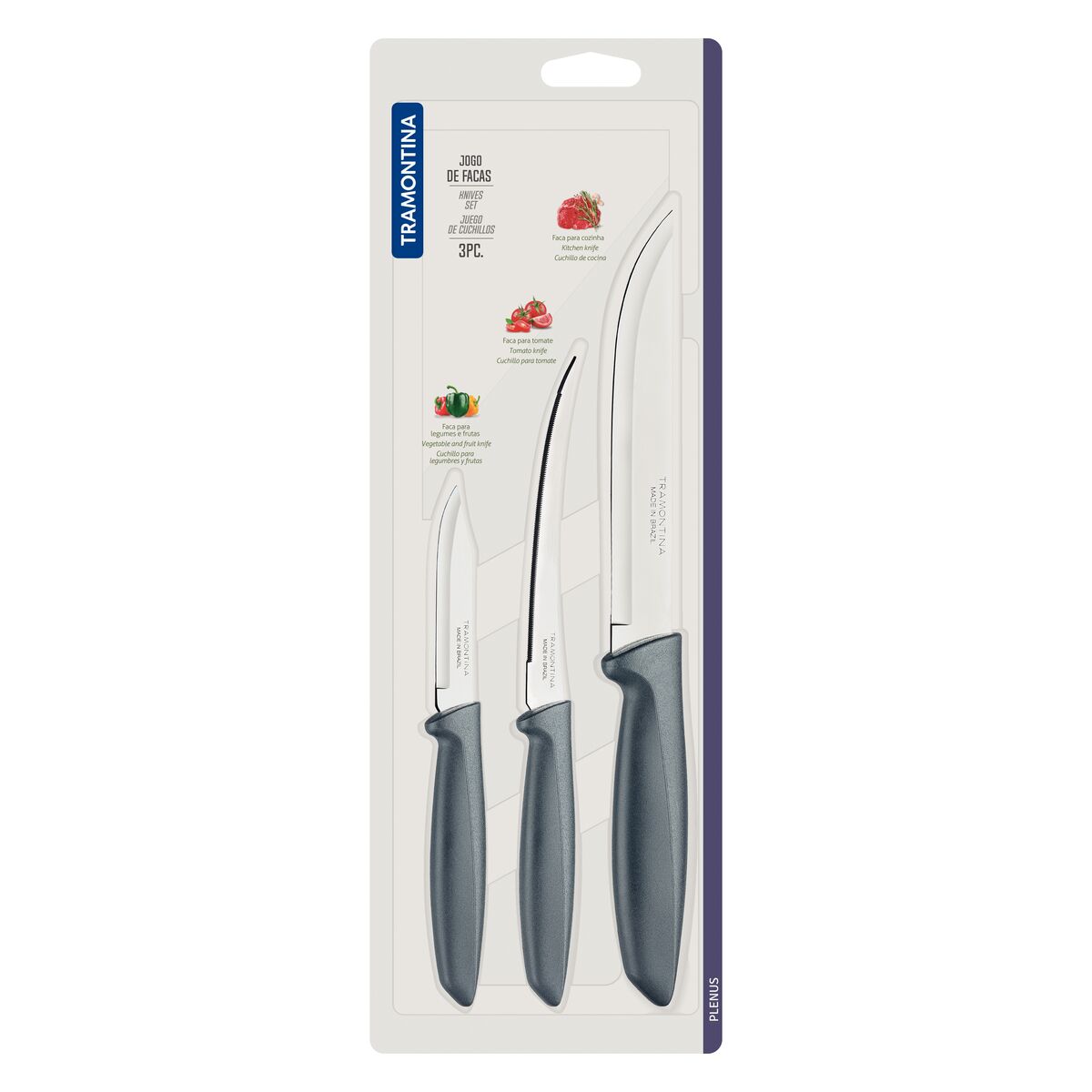 Tramontina Knives 3pcs Set Plenus - 23498/613