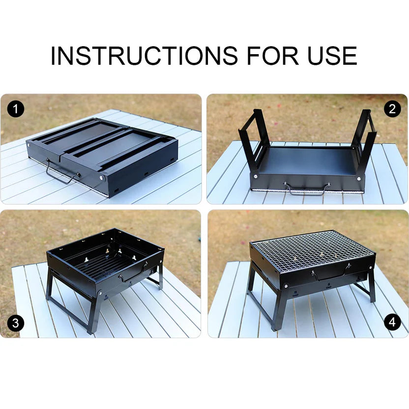 Portable BBQ Charcoal Grill Stove 35x27x20cm-MD-5877