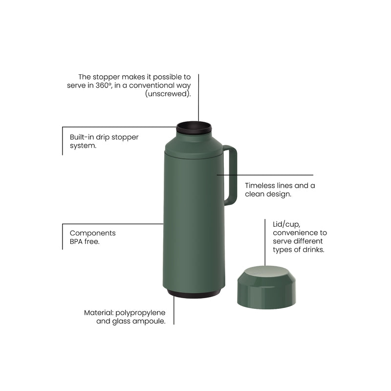Vacuum Insulated Bottle Green 1L - 61637/507