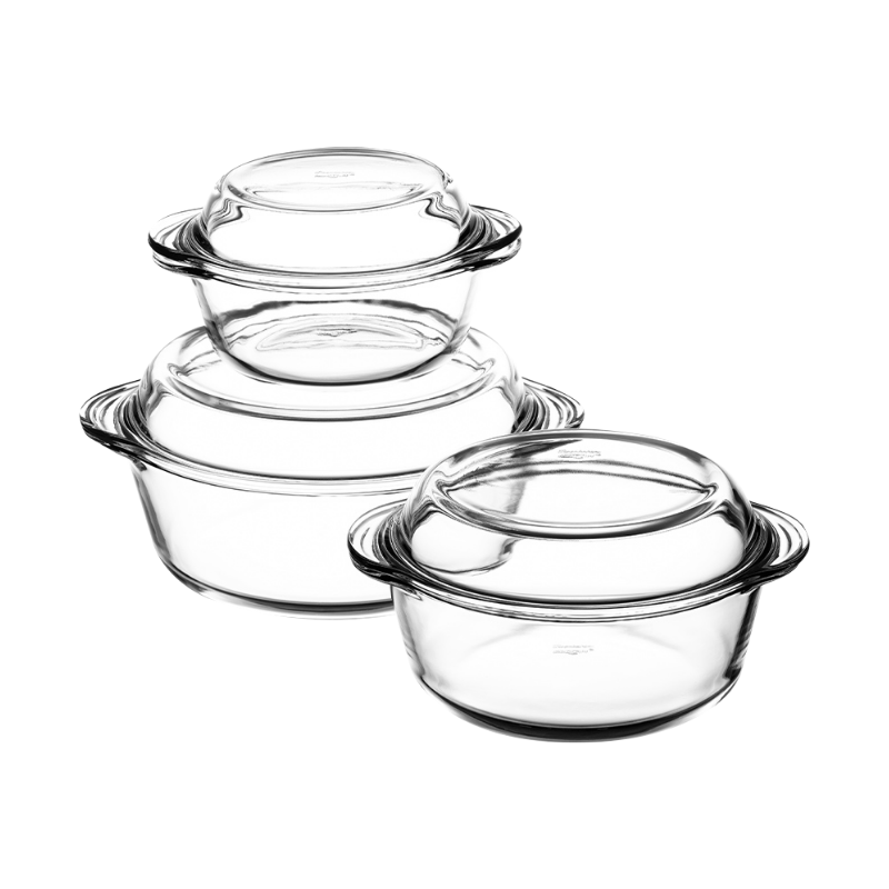 Pasabahce Borcam Oval Casserole 3 Piece Set - 159021