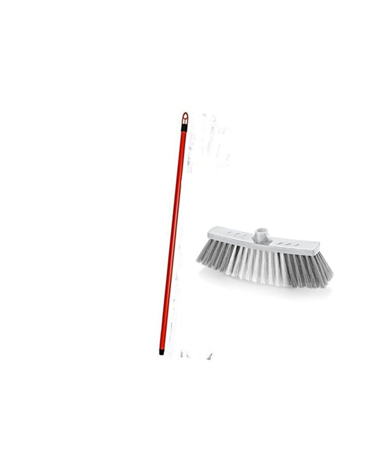 Maxi Floor Brush with red stick 260x50x105mm-TP-507+TP-610
