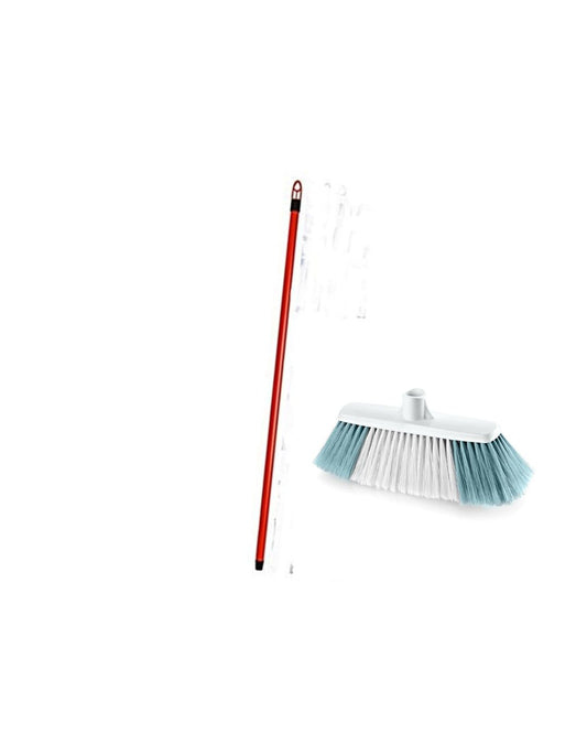 Tough Floor Brush with red stick 370x280x220mm-TP-505+TP-610