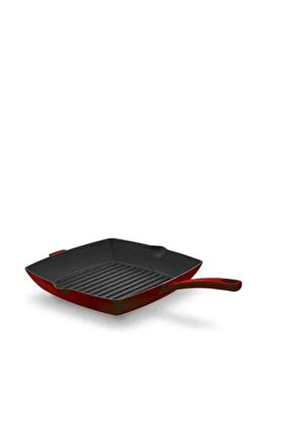 Korkmaz Casta Square Grill Cast Frypan (Red) 26x26cm-A2846-1