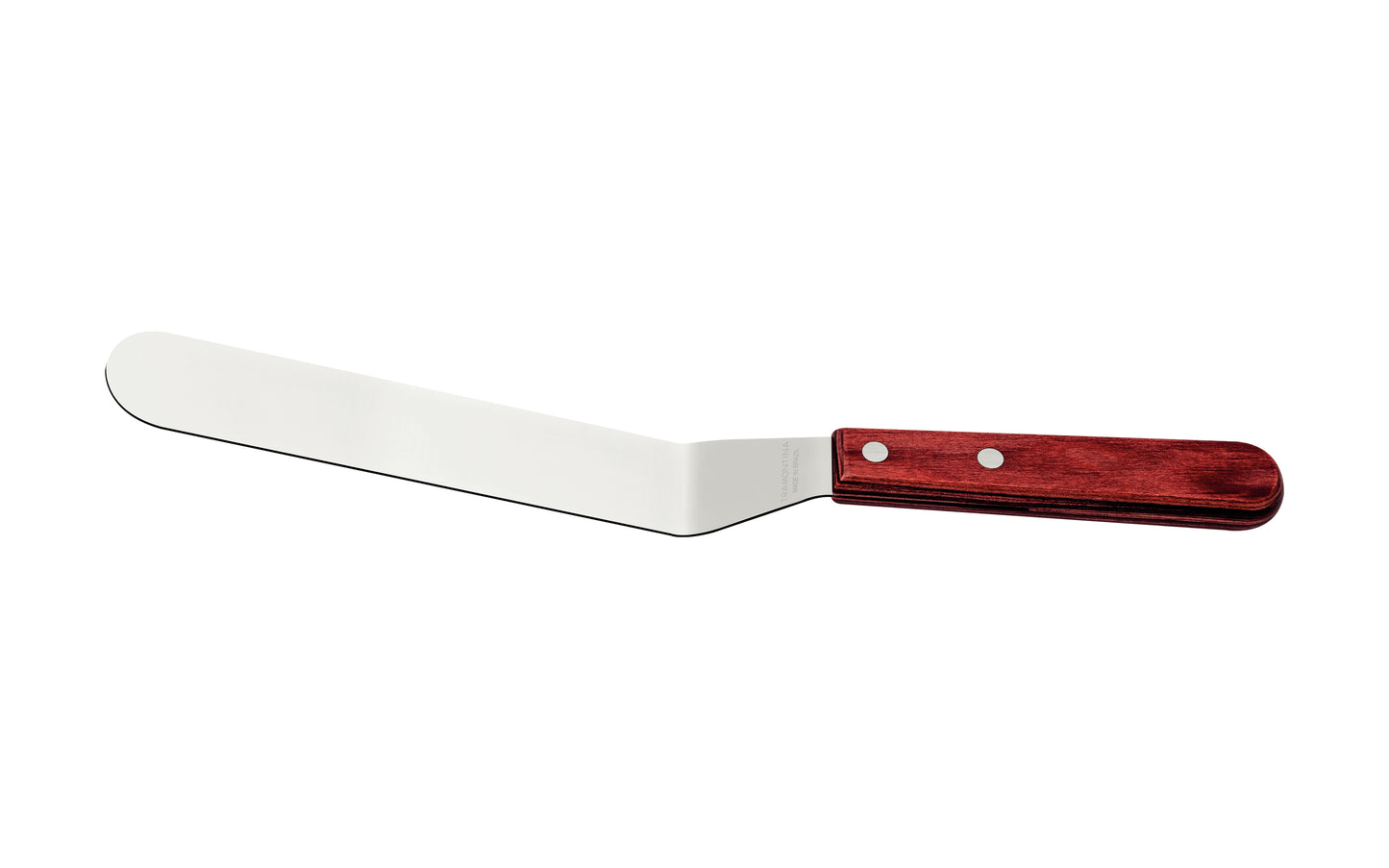 Tramontina Offset Spatula Stainless-Steel Blade 7" Treated Red Polywood Handle - 21162/177