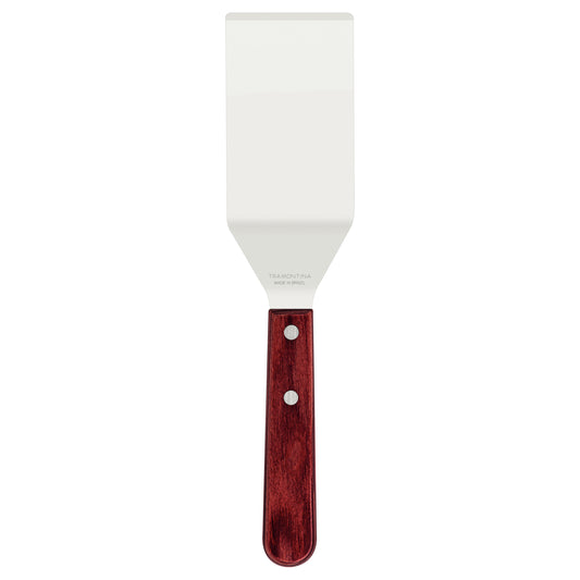 Tramontina Frying Spatula Stainless-Steel Blade 4" Treated Red Polywood Handle - 21165/174