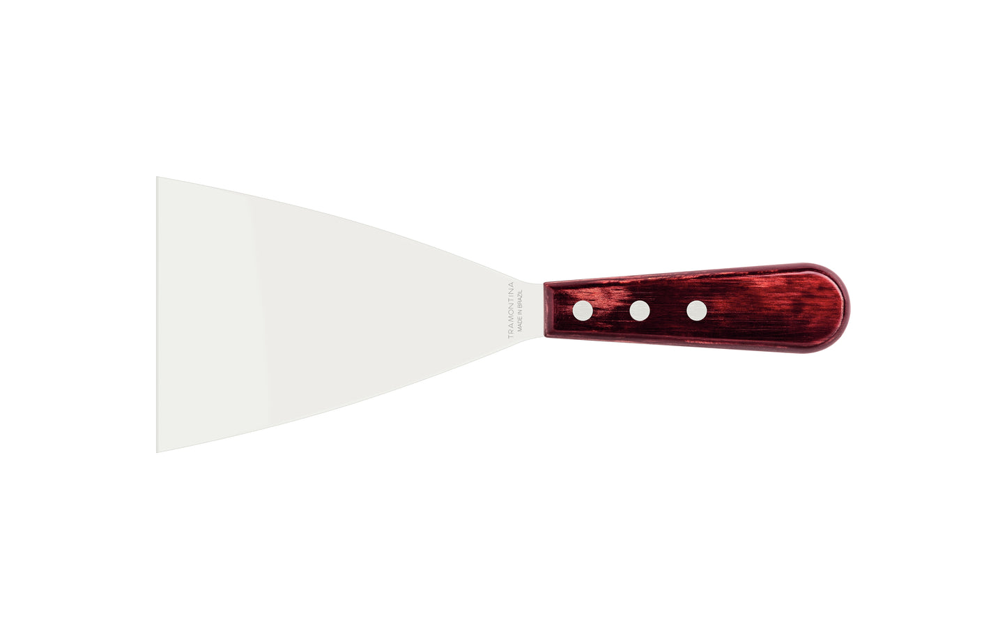 Tramontina Scraping Spatula Stainless-Steel Blade 5" Treated Red Polywood Handle - 21166/175