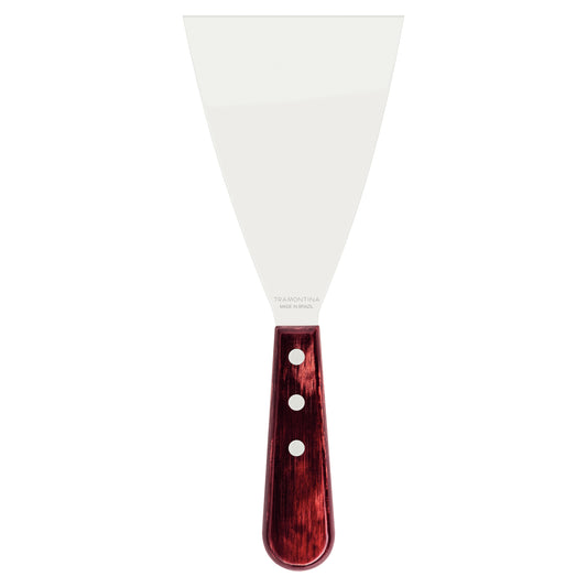 Tramontina Scraping Spatula Stainless-Steel Blade 5" Treated Red Polywood Handle - 21166/175