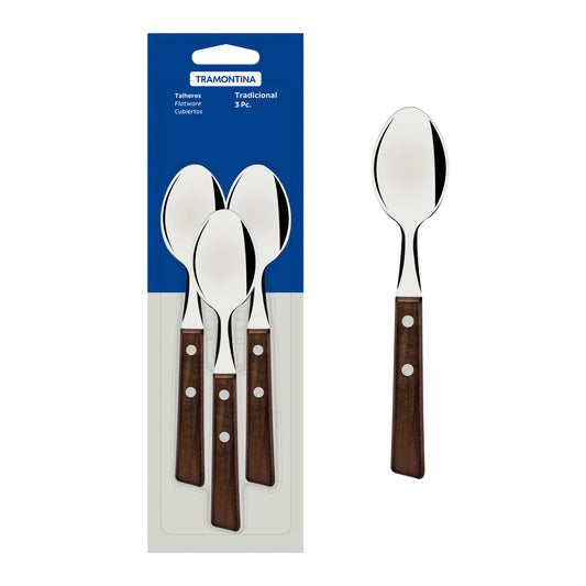 Tramontina Tradicional 3-Piece Set of Tea Spoons -22207/300