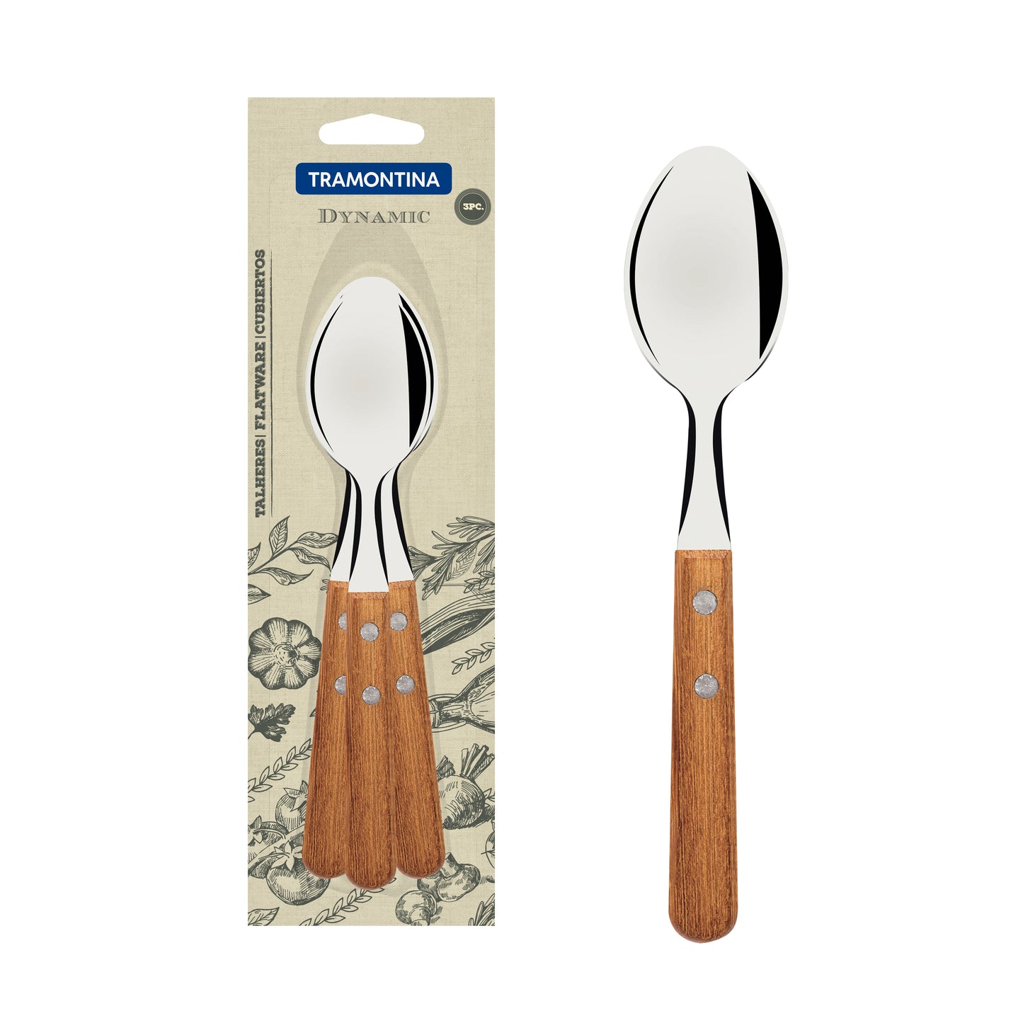 Tramontina Dynamic 3-Piece Set of Table Spoons -22303/300
