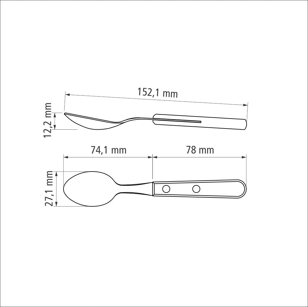 Tramontina Dynamic 3-Piece Set of Tea Spoons-22307/300