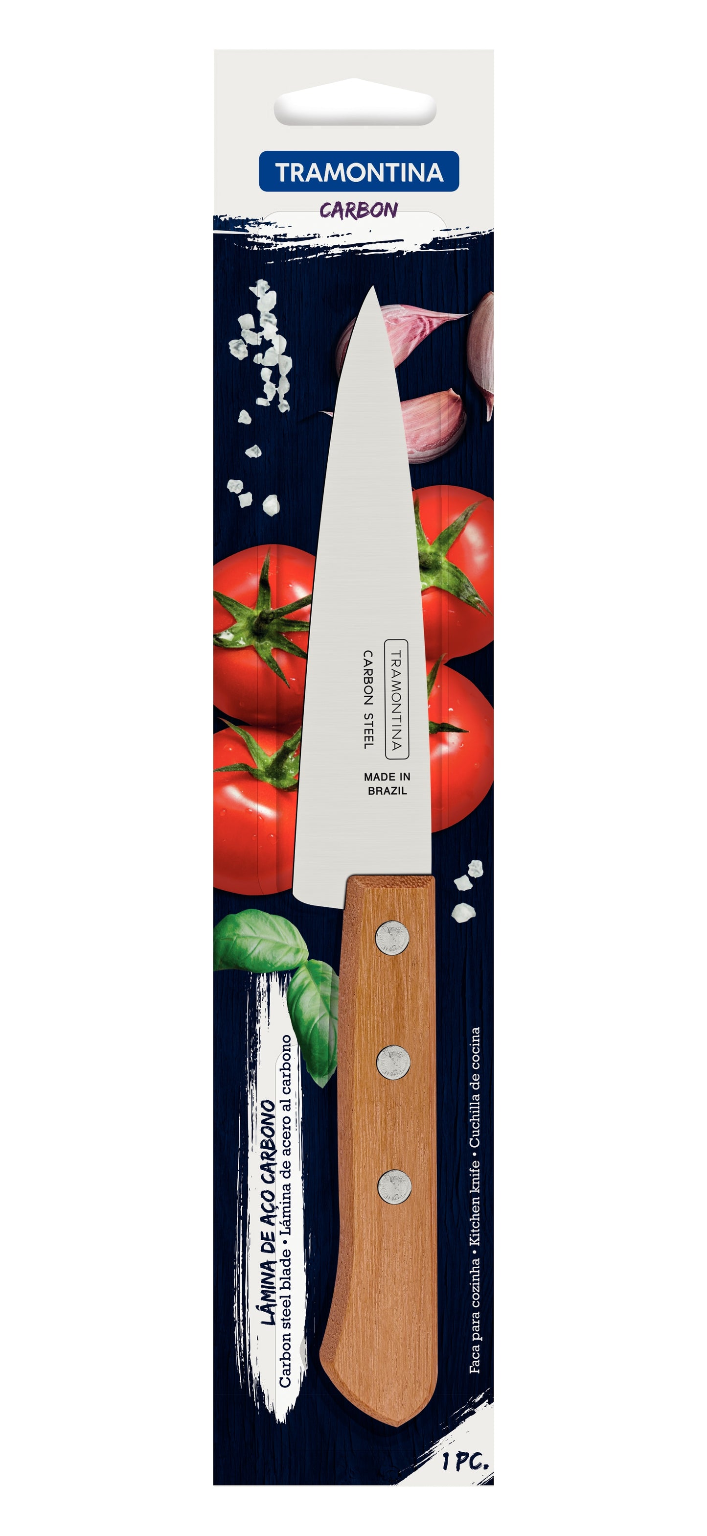 Tramontina 5" Fish and Kitchen Knife with Carbon Steel Blade and Wood Handle - 22950/105