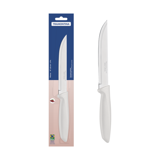 Tramontina Plenus Kitchen Knife 6" Stainless Steel Blade & Off White Polypropylene Handle - 23423/136