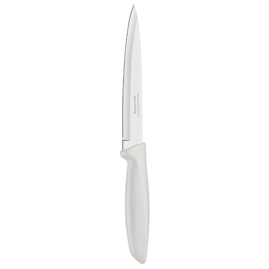 Tramontina Plenus Utility Knife with 6" Stainless Steel Blade & Off White Polypropylene Handle - 23424/136