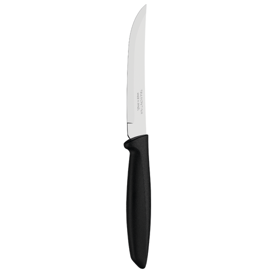 Tramontina Plenus Fruit Knife 5" Stainless Steel Blade, Smooth Edge & Black Polypropylene Handle - 23431/105