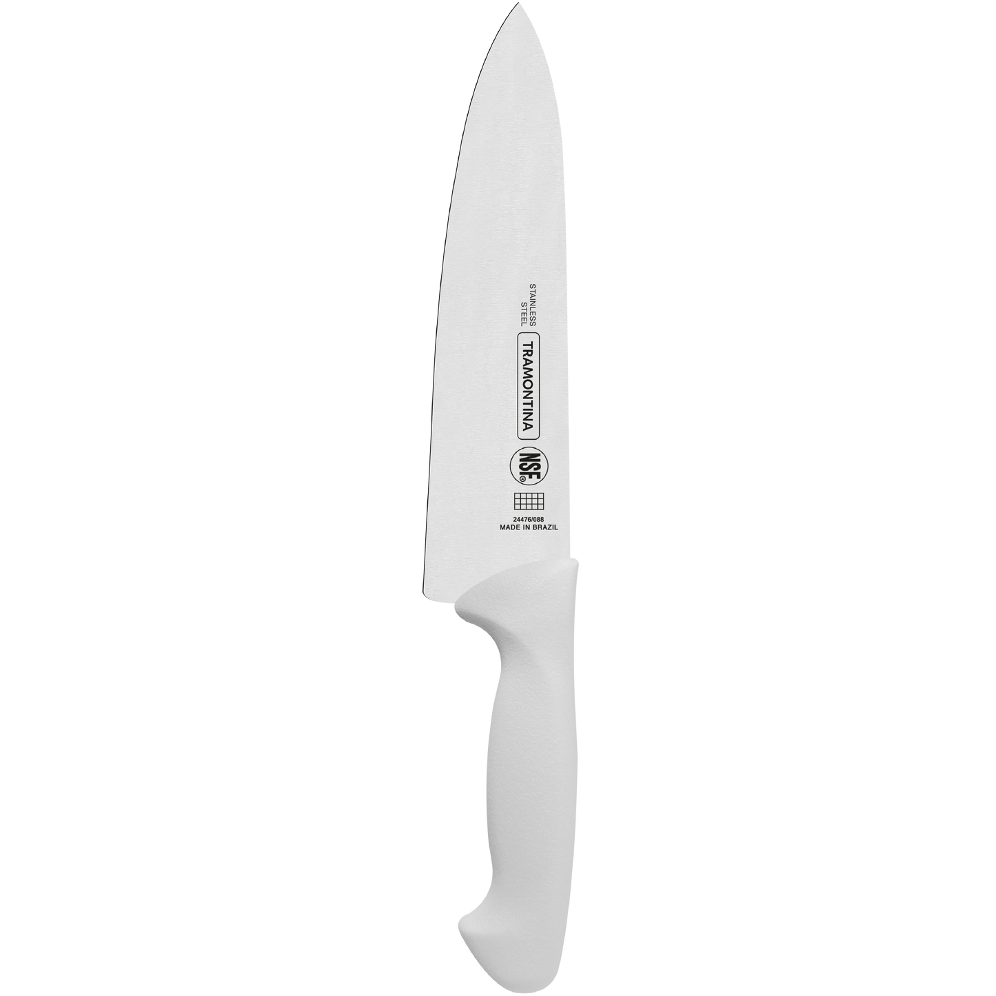 Tramontina Premium Chef Knife with 8" Stainless Steel Blade & White Polypropylene Handle - 24476/188